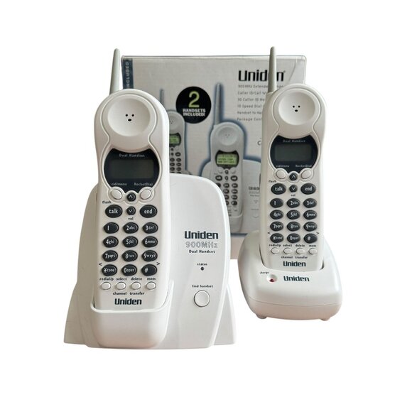 Uniden Dual Handset Cordless Phone System Call ID/ Call Waiting 900MHz DXI 386-2 - Picture 2 of 9